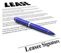 Lease Agreement Contract Pen Signing Signature Line