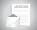 Lease agreement document paper illustration