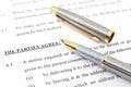 Lease agreement and pen