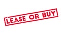 Lease Or Buy rubber stamp Royalty Free Stock Photo