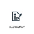 Lease contract icon. Simple element