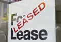 For lease and leased sign Royalty Free Stock Photo