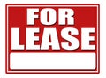 For lease red sign with copy space Royalty Free Stock Photo