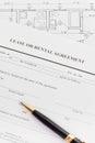 Lease or rental agreement form Royalty Free Stock Photo