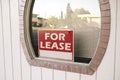 For Lease Sign on an Office Building - Empty Businesses Due to Covid 19 Virus - Pandemic Royalty Free Stock Photo