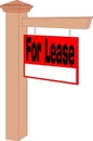 For Lease Sign and Post