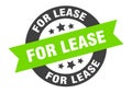 for lease sign. round ribbon sticker. isolated tag