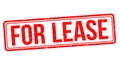 For lease sign or stamp