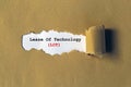 lease of technology on white paper Royalty Free Stock Photo