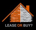 Lease Versus Buy Icon Showing Pros And Cons Of Leasing - 3d Illustration