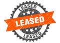 Leased stamp. leased grunge round sign. Royalty Free Stock Photo