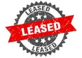 Leased stamp. leased grunge round sign. Royalty Free Stock Photo