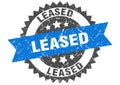 Leased stamp. leased grunge round sign. Royalty Free Stock Photo