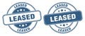 Leased stamp. leased label. round grunge sign Royalty Free Stock Photo