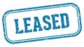 leased stamp. leased rectangular stamp on white background Royalty Free Stock Photo