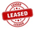 leased stamp. leased round grunge sign. Royalty Free Stock Photo