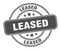 leased stamp. leased round grunge sign. Royalty Free Stock Photo