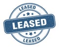 leased stamp. leased round grunge sign. Royalty Free Stock Photo