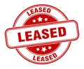 leased stamp. leased round grunge sign. Royalty Free Stock Photo