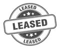 leased stamp. leased round grunge sign. Royalty Free Stock Photo