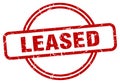 leased stamp. leased round grunge sign. Royalty Free Stock Photo