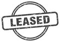 leased stamp. leased round grunge sign. Royalty Free Stock Photo