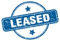 leased stamp. leased round grunge sign. Royalty Free Stock Photo