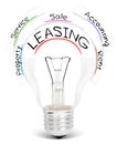 LEASING Bulb Concept Royalty Free Stock Photo