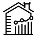 Leasing house property investments icon, outline style