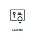 Leasing icon. Simple element from banking collection. Creative Leasing icon for web design, templates, infographics and more