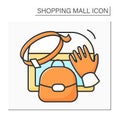 Leather accessories color icon