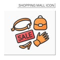 Leather accessories color icon