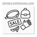 Leather accessories line icon