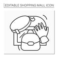 Leather accessories line icon