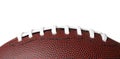 Leather American football ball on white background