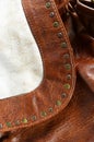 Leather bag detail Royalty Free Stock Photo