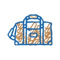 leather bag icon doodle illustration Royalty Free Stock Photo