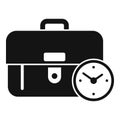 Leather bag icon simple vector. Work time Royalty Free Stock Photo