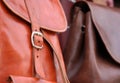 Leather bags Royalty Free Stock Photo