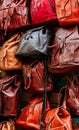 Leather bags background