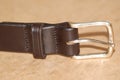 Leather belt buckle