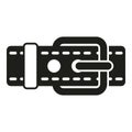 Leather belt icon simple vector. Craft decorative