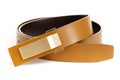 Leather belt isolated on white background Royalty Free Stock Photo
