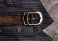 Leather belt on a waistcoat 2