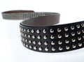 Leather belt on white background Royalty Free Stock Photo