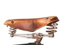 leather bike saddle seat Royalty Free Stock Photo