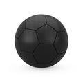 Leather Black Football Soccer Ball. 3d Rendering