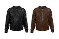 Leather bomber jacket mockup design.