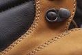 Leather boots stitched thread Royalty Free Stock Photo