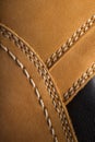 leather boots stitched with thread Royalty Free Stock Photo